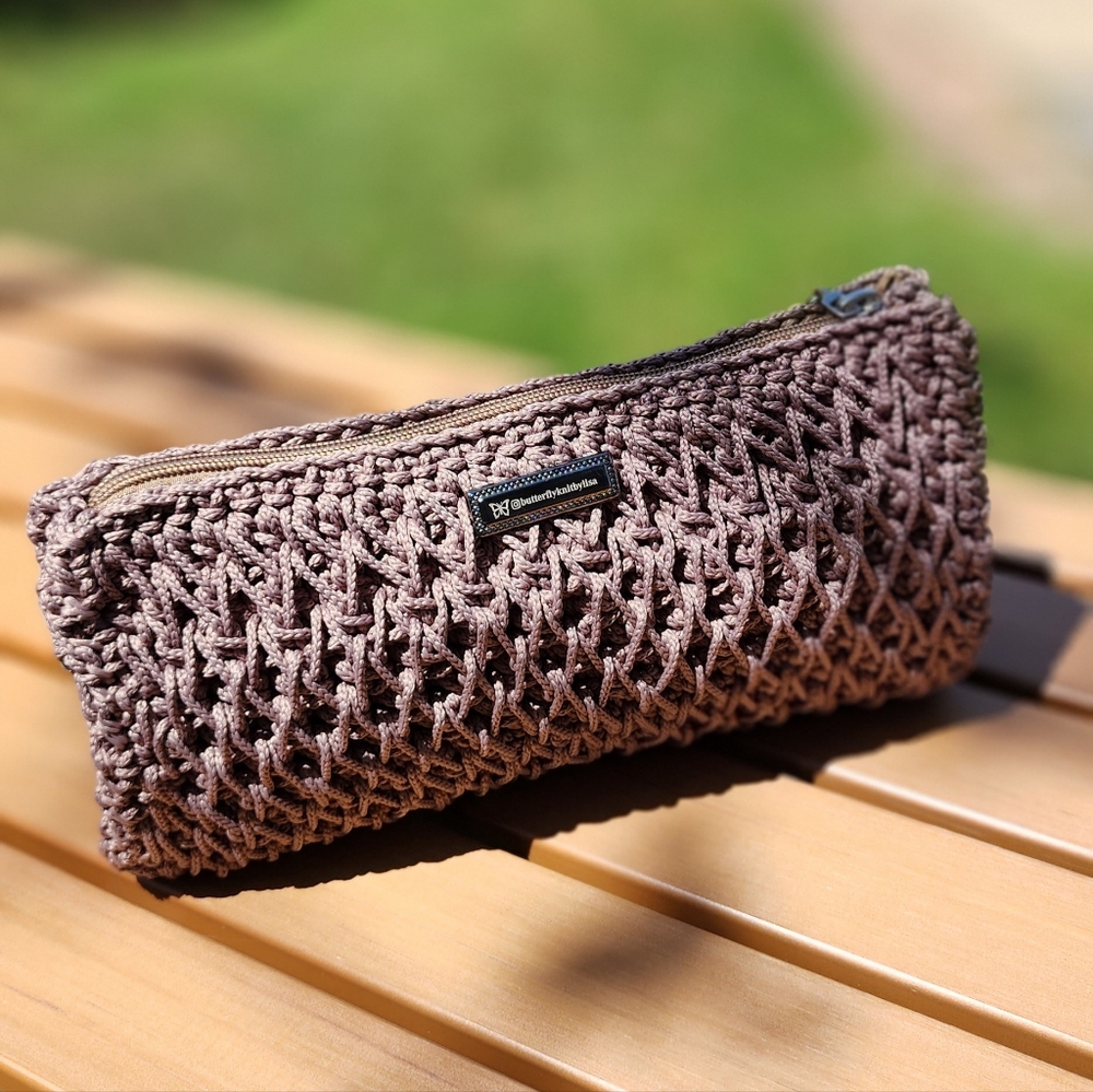 Handmade clutch purse ,Butterfly Knit By Lisa, one-of-a-kind